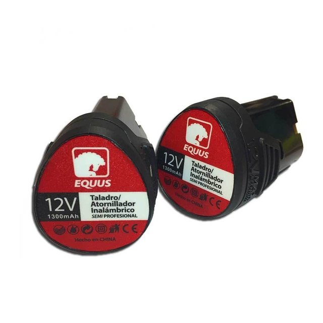 Taladro Atornillador Inalambrico Equus 12V con Maletin y 2 Baterias Litio