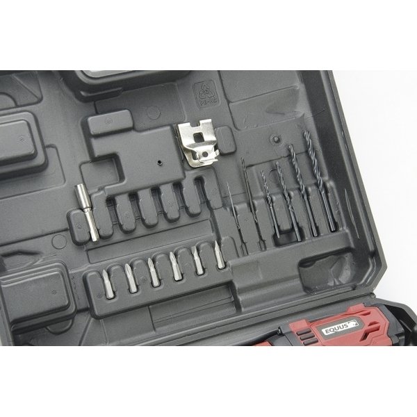 Taladro Atornillador Inalambrico 20V con Maletin y 2 Baterias Litio