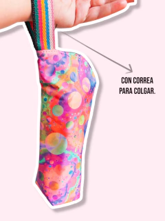 Porta botella térmico (azul con cierre naranja) - tienda online