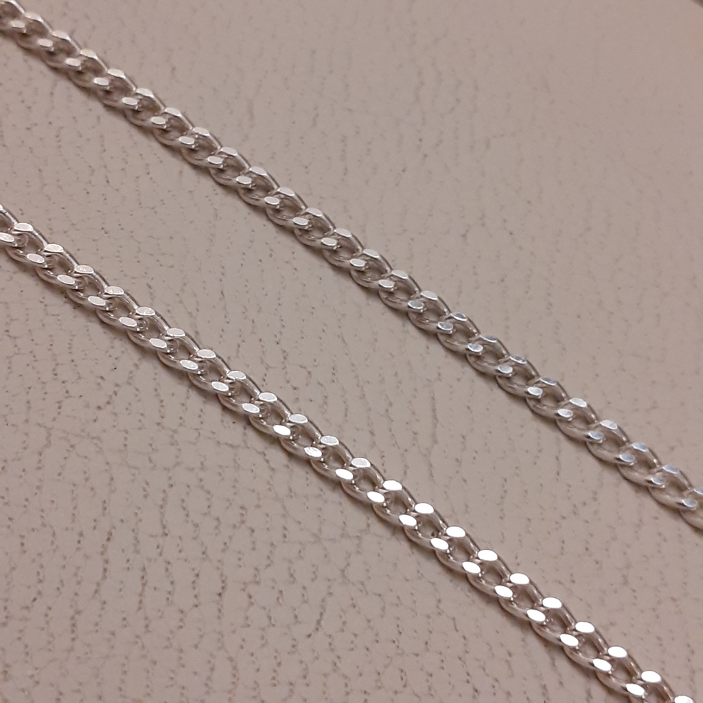 Cadena eslabón Grumet en plata 925 40cm
