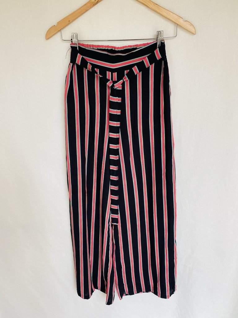 2019 nueva moda verano Casual mujer señora Palazzo rayado liso acampanado  pierna ancha pantalones leggings pantalones holgados nueve Pantalones -  AliExpress Ropa de mujer