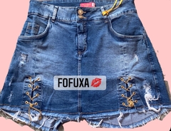 Shorts Saia Com Detalhes Plus Size - Marileti - FOFUXA MODA FASHION PLUS SIZE 