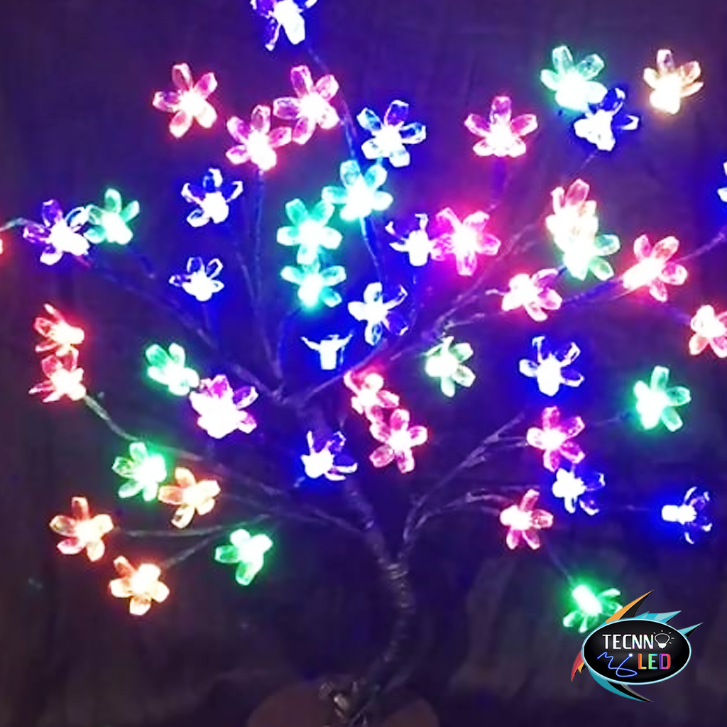 Arvore Cerejeira 48 Led Bivolt Rgb Abajur Flor Arvore Cerejeira 48 Led Bivolt Rgb Abajur Flor