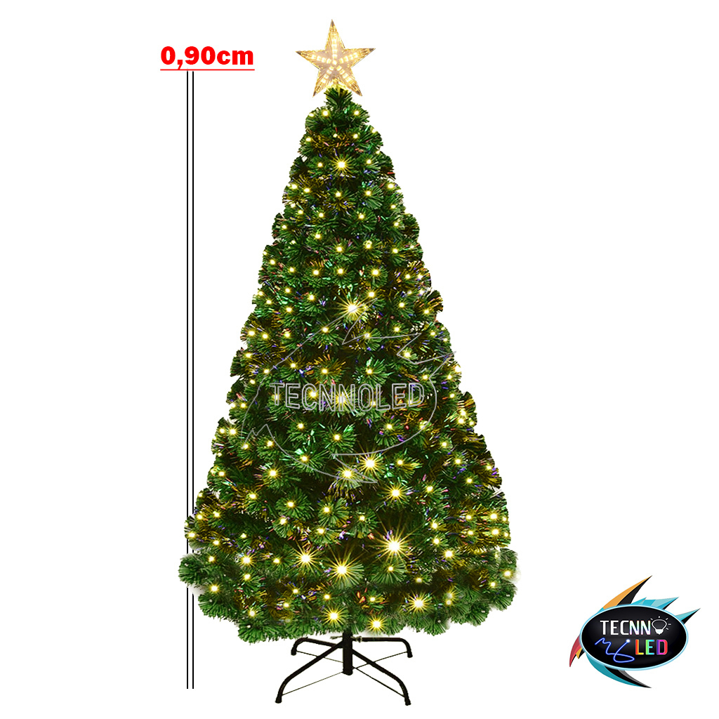 Árvore de Natal Led 0,90cm Fibra Ótica 8 Funções Branco Quente Árvore de Natal Led 0,90cm Fibra Ótica 8 Funções Branco Quente
