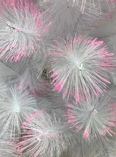 Árvore de Natal Pinheiro Branco c/ Rosa 1,20mt Luxo - Tecnnoled