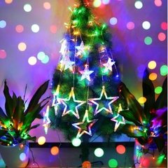 Cascata Estrelas Natal 138 Leds 2,5m 8 Funções RGB 110v - comprar online