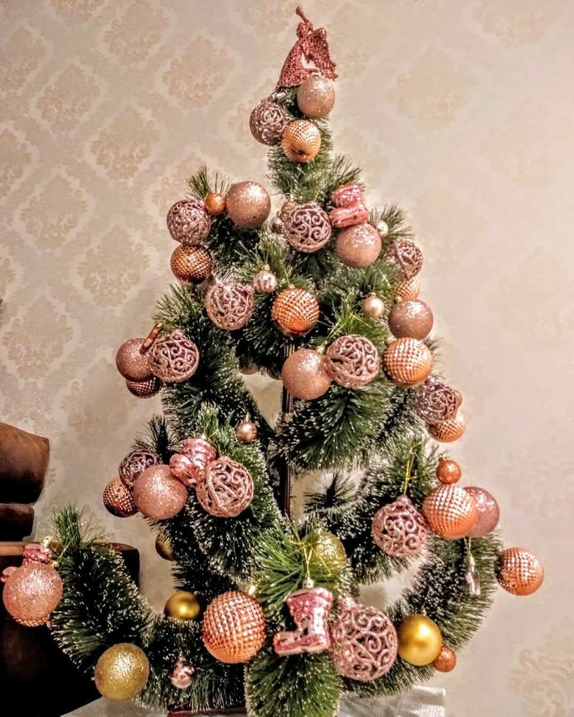 Bola de Natal Lisa Rose 10 Peças 5cm Enfeite para Arvore Bola de Natal Lisa Rose 10 Peças 5cm Enfeite para Arvore