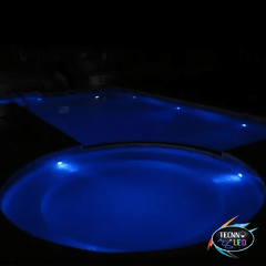 Luminária Piscina Submersa Deck Piso Led 3w 12v Azul Ip68