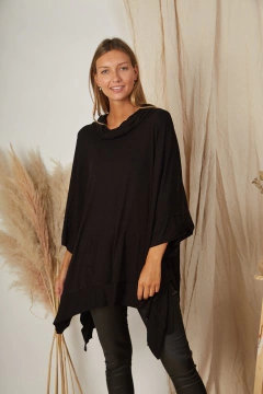 PONCHO ASHDOD NEGRO