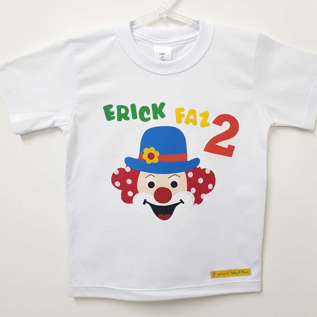 camiseta de palhaco personalizada