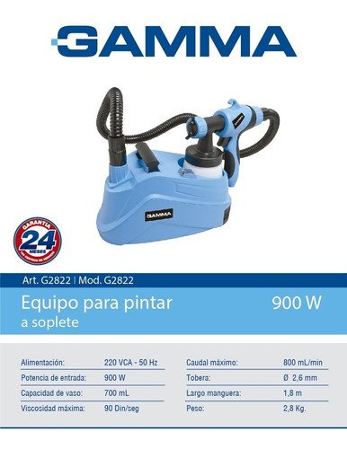 Maquina Para Pintar Gamma Pistola 900w Electrica G2822ar
