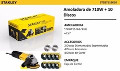 Amoladora Angular Stanley 115mm 710W STGS7115K10-AR