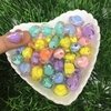 Miçanga Coração Transparente e Irisado c/ Miolo Colorido 18mm na internet