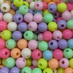 Miçanga Plástica Candy Colors 8mm