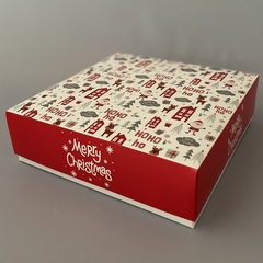 Pack x 12 u FELIZ 02 - CHEESECAKE + DIVISIONES - MERRY CHRISTMAS (25x25x 7.5 cm) CAJA DEGUSTACION NAVIDEÑA - comprar online