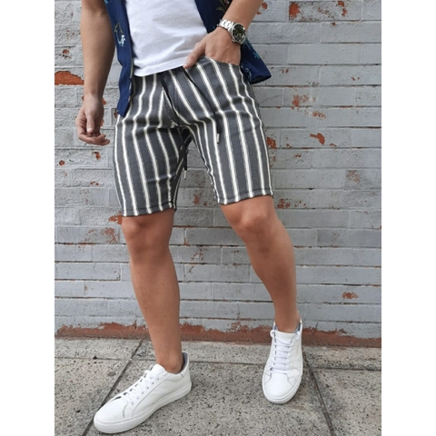 Bermuda Bengalina Grey Line - Comprar en PANTS⚡