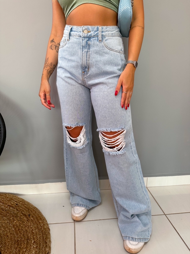 Calça Pantalona Jeans - Clara - BW Fashion Store
