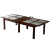MESA MONTECATINI EXTENSIBLE 2,5 x 1,25 mts CEDRO c/ VIDRIO