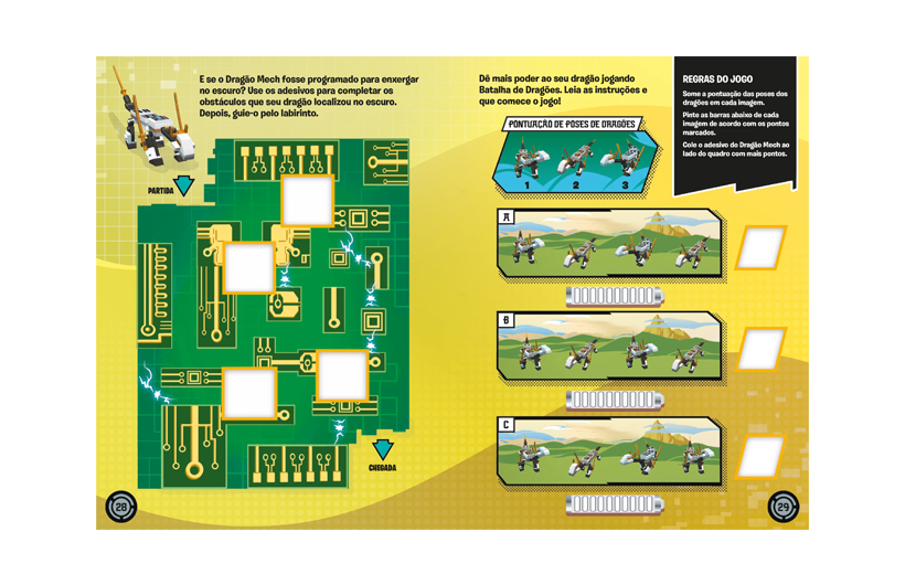 Jogo do labirinto feito de Lego