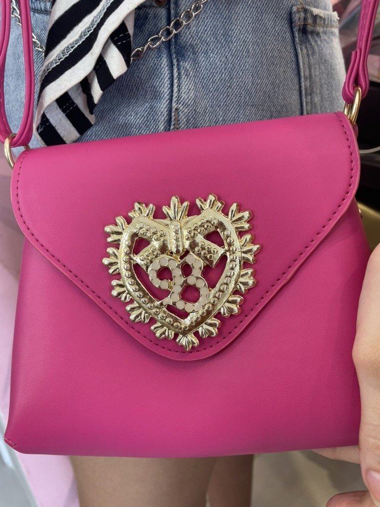 pink rhinestone bolsa