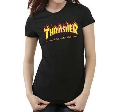 REMERA THRASHER FLAME DAMA - Comprar en Xsitestore