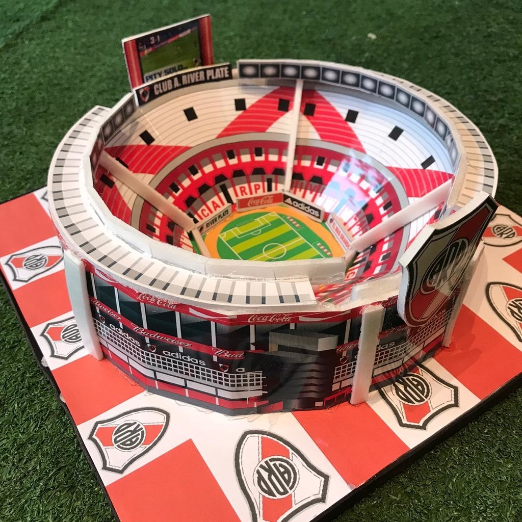 MAQUETA ESTADIO - RIVER PLATE - MONUMENTAL 30x20 CM