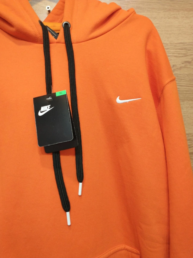 Buzo Hoodie Nike Naranja talle XL amplio H462 o