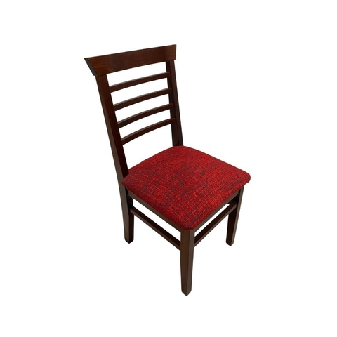 Juego silla Emilia X6 Lustre cedro tapizado Chenille Premium