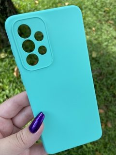Case Veludo - Samsung A33 5G - Com Proteção Na Câmera - Verde Água