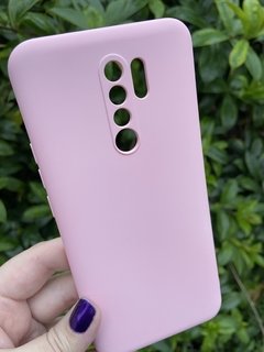 Case Veludo - Xiaomi Redmi 9 - Com Proteção Na Câmera - Rosa Bebê
