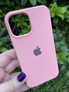 Silicone Case - iPhone 13 Mini - Fechada Embaixo - Rosa Algodão Doce