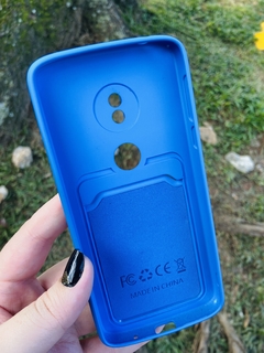 Case Slide Porta Cartão - Motorola G6 Play / E5 - Azul Escuro - comprar online