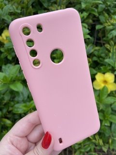 Case Veludo - Motorola One Fusion - Rosa Bebê