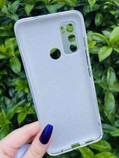 Case Glitter Anti-impacto Com Pop - Motorola G60 - Prata - comprar online