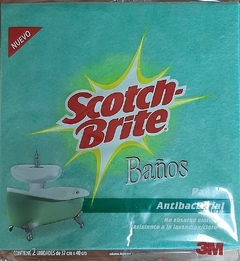 PAÑO ANTIBACTERIAL SCOTCH BRITE BAÑOS X 2 U - ORES0002