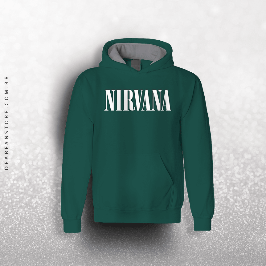 green nirvana moletom com capuz