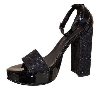 Sandalia Dama Taco Alto Brillo Fiesta By Lima Limon