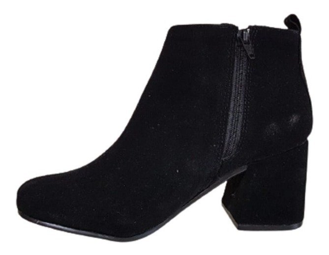 Botas Botitas Dama Vestir Taco Lisas Y Gamuza