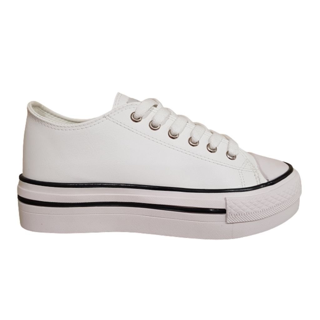 Zapatilla Plataforma Cordones Sky Blue By Lima Limon
