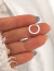 Argolla Greta click cubic plata (unidad)