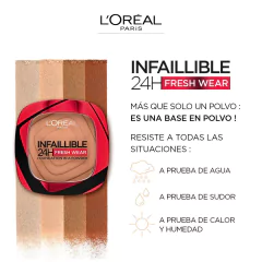 Base En Polvo L'Oréal Paris Infaillible 24hs Fresh Wear 140 Golden Beige en internet