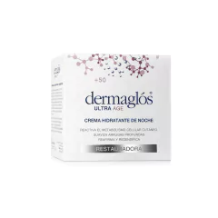 Crema Dermaglós Hidratante de Noche Ultra Age +50 50g - comprar online