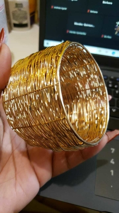 Bracelete dourado grande (sem ajuste) - comprar online