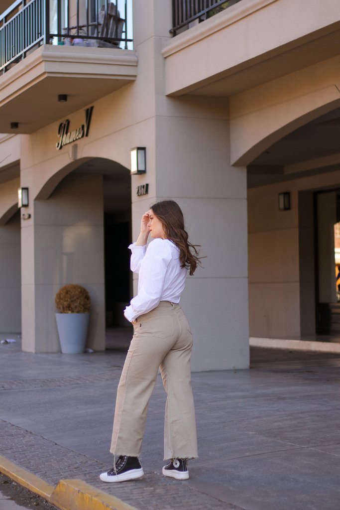 Pantalon wide leg beige - Comprar en Audacytjeans