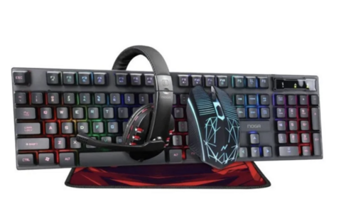 combo gamer hbltech hbl-401 teclado auriculares mouse mouse pad