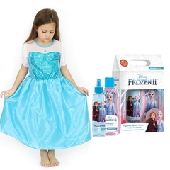 Vestido Elsa/Anna Frozen + Set de baño Frozen