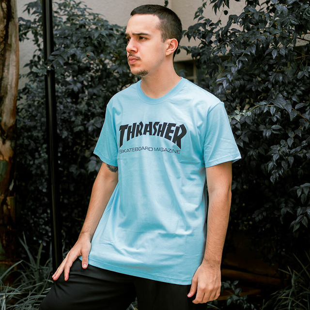 Camiseta Thrasher Skate Mag Azul Claro