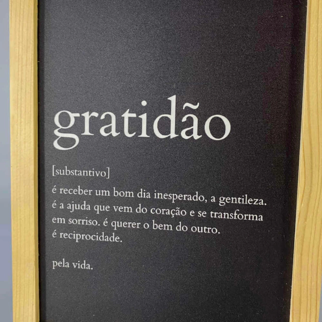 Quadrinho Gratidão 22x30 cm Quadrinho Gratidão 22x30 cm