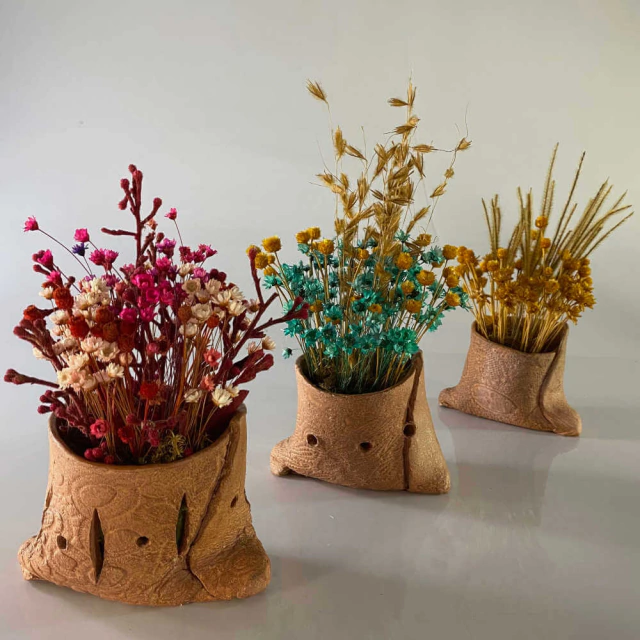 Arranjo com Flores Secas 18 cm Arranjo com Flores Secas 18 cm