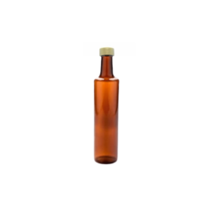 Botella cilíndrica ambar x500cc x24 unidades con tapa plástica